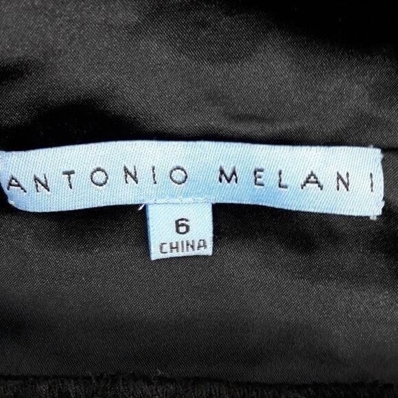 Antonio Melani Slip Sheer Floral Applique Scalloped Fit & Flare Midi Dress Sz 6 - Picture 3 of 14